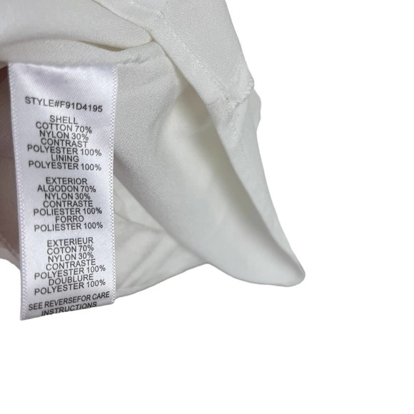 NWT Adelyn Rae Sleeveless White Mini Dress with Lattice Overlay Medium - Picture 9 of 9